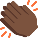 Twitter (Twemoji 14.0)  👏🏿  Clapping Hands: Dark Skin Tone Emoji