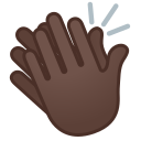 Google (Android 12L)  👏🏿  Clapping Hands: Dark Skin Tone Emoji