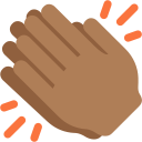 Twitter (Twemoji 14.0)  👏🏾  Clapping Hands: Medium-dark Skin Tone Emoji