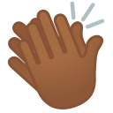 Google (Android 12L)  👏🏾  Clapping Hands: Medium-dark Skin Tone Emoji