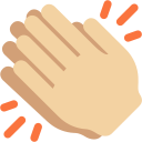 Twitter (Twemoji 14.0)  👏🏼  Clapping Hands: Medium-light Skin Tone Emoji