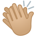 Google (Android 12L)  👏🏼  Clapping Hands: Medium-light Skin Tone Emoji