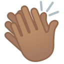 Google (Android 12L)  👏🏽  Clapping Hands: Medium Skin Tone Emoji