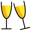 OpenMoji 13.1  🥂  Clinking Glasses Emoji