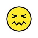 OpenMoji 13.1  😖  Confounded Face Emoji