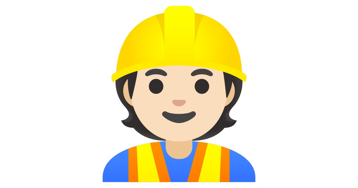 👷🏻  Construction Worker: Light Skin Tone