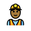 OpenMoji 13.1  👷🏾  Construction Worker: Medium-dark Skin Tone Emoji