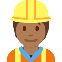 Twitter (Twemoji 14.0)  👷🏾  Construction Worker: Medium-dark Skin Tone Emoji