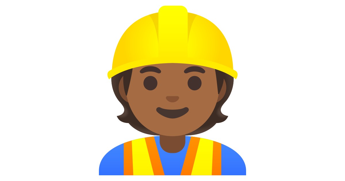 👷🏾  Construction Worker: Medium-dark Skin Tone