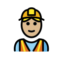 OpenMoji 13.1  👷🏼  Construction Worker: Medium-light Skin Tone Emoji