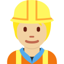 Twitter (Twemoji 14.0)  👷🏼  Construction Worker: Medium-light Skin Tone Emoji