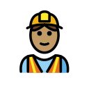 OpenMoji 13.1  👷🏽  Construction Worker: Medium Skin Tone Emoji