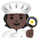 Google (Android 12L)  🧑🏿‍🍳  Cook: Dark Skin Tone Emoji