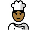 OpenMoji 13.1  🧑🏾‍🍳  Cook: Medium-dark Skin Tone Emoji