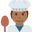 Twitter (Twemoji 14.0)  🧑🏾‍🍳  Cook: Medium-dark Skin Tone Emoji