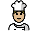 OpenMoji 13.1  🧑🏼‍🍳  Cook: Medium-light Skin Tone Emoji