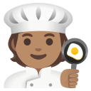 Google (Android 12L)  🧑🏽‍🍳  Cook: Medium Skin Tone Emoji