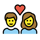 OpenMoji 13.1  💑  Couple With Heart Emoji