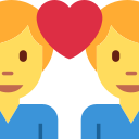Twitter (Twemoji 14.0)  👨‍❤️‍👨  Couple With Heart: Man, Man Emoji