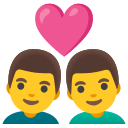 Google (Android 12L)  👨‍❤️‍👨  Couple With Heart: Man, Man Emoji