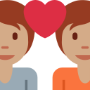 Twitter (Twemoji 14.0)  💑🏽  Couple With Heart: Medium Skin Tone Emoji