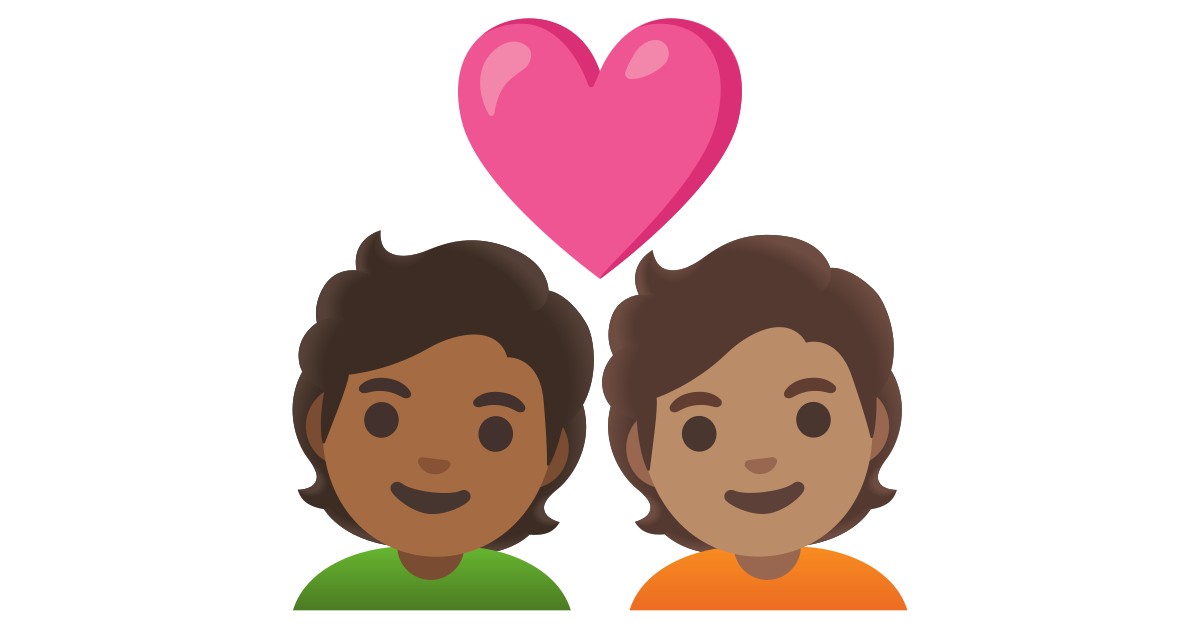 🧑🏾‍❤️‍🧑🏽  Couple With Heart: Person, Person, Medium-dark Skin Tone, Medium Skin Tone
