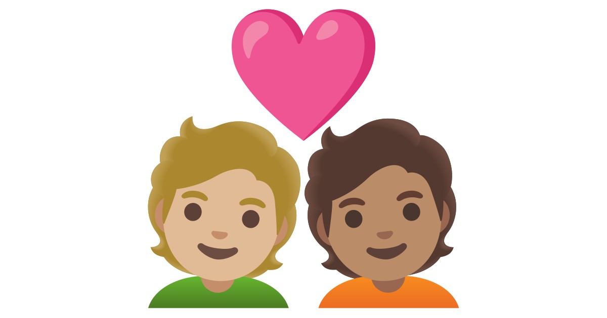 🧑🏼‍❤️‍🧑🏽  Couple With Heart: Person, Person, Medium-light Skin Tone, Medium Skin Tone