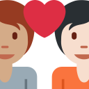 Twitter (Twemoji 14.0)  🧑🏽‍❤️‍🧑🏻  Couple With Heart: Person, Person, Medium Skin Tone, Light Skin Tone Emoji