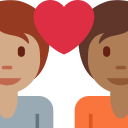 Twitter (Twemoji 14.0)  🧑🏽‍❤️‍🧑🏾  Couple With Heart: Person, Person, Medium Skin Tone, Medium-dark Skin Tone Emoji