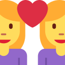 Twitter (Twemoji 14.0)  👩‍❤️‍👩  Couple With Heart: Woman, Woman Emoji