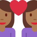 Twitter (Twemoji 14.0)  👩🏾‍❤️‍👩🏾  Couple With Heart: Woman, Woman, Medium-dark Skin Tone Emoji