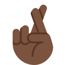 Twitter (Twemoji 14.0)  🤞🏿  Crossed Fingers: Dark Skin Tone Emoji
