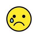 OpenMoji 13.1  😢  Crying Face Emoji