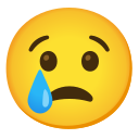 Google (Android 12L)  😢  Crying Face Emoji