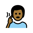 OpenMoji 13.1  🧏🏾‍♂️  Deaf Man: Medium-dark Skin Tone Emoji