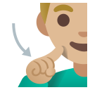Google (Android 12L)  🧏🏼‍♂️  Deaf Man: Medium-light Skin Tone Emoji