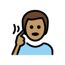 OpenMoji 13.1  🧏🏽‍♂️  Deaf Man: Medium Skin Tone Emoji