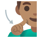 Google (Android 12L)  🧏🏽‍♂️  Deaf Man: Medium Skin Tone Emoji