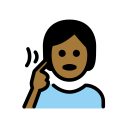 OpenMoji 13.1  🧏🏾  Deaf Person: Medium-dark Skin Tone Emoji