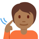 Twitter (Twemoji 14.0)  🧏🏾  Deaf Person: Medium-dark Skin Tone Emoji
