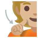 Google (Android 12L)  🧏🏼  Deaf Person: Medium-light Skin Tone Emoji