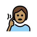 OpenMoji 13.1  🧏🏽  Deaf Person: Medium Skin Tone Emoji