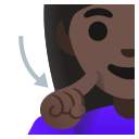 Google (Android 12L)  🧏🏿‍♀️  Deaf Woman: Dark Skin Tone Emoji