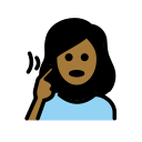 OpenMoji 13.1  🧏🏾‍♀️  Deaf Woman: Medium-dark Skin Tone Emoji