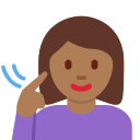 Twitter (Twemoji 14.0)  🧏🏾‍♀️  Deaf Woman: Medium-dark Skin Tone Emoji