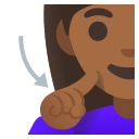 Google (Android 12L)  🧏🏾‍♀️  Deaf Woman: Medium-dark Skin Tone Emoji