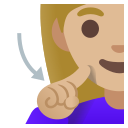 Google (Android 12L)  🧏🏼‍♀️  Deaf Woman: Medium-light Skin Tone Emoji