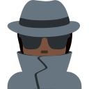 Twitter (Twemoji 14.0)  🕵🏿  Detective: Dark Skin Tone Emoji