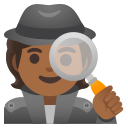 Google (Android 12L)  🕵🏾  Detective: Medium-dark Skin Tone Emoji