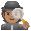Google (Android 12L)  🕵🏽  Detective: Medium Skin Tone Emoji